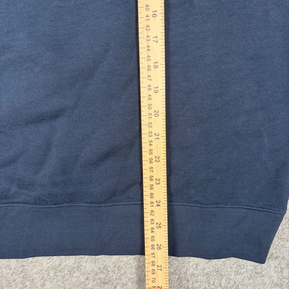 Deer Henley Sweatshirt Mens XL Blue Embroidered Head‎ Hunting Nature Outdoors